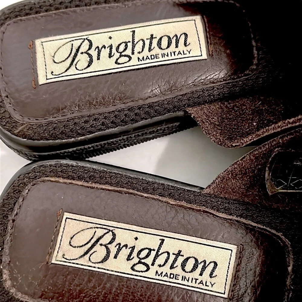 Brighton Vicky Genuine Leather Buckle Accent brown size 8